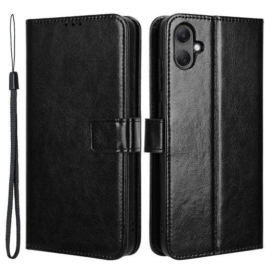 For Samsung Galaxy A05 4G Case Crazy Horse Texture Leather Wallet Stand Phone Cover
