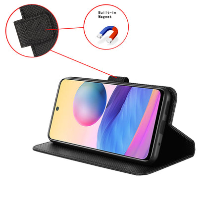 For Samsung Galaxy A05 4G Case Leather Stand Diamond Texture Protective Phone Cover