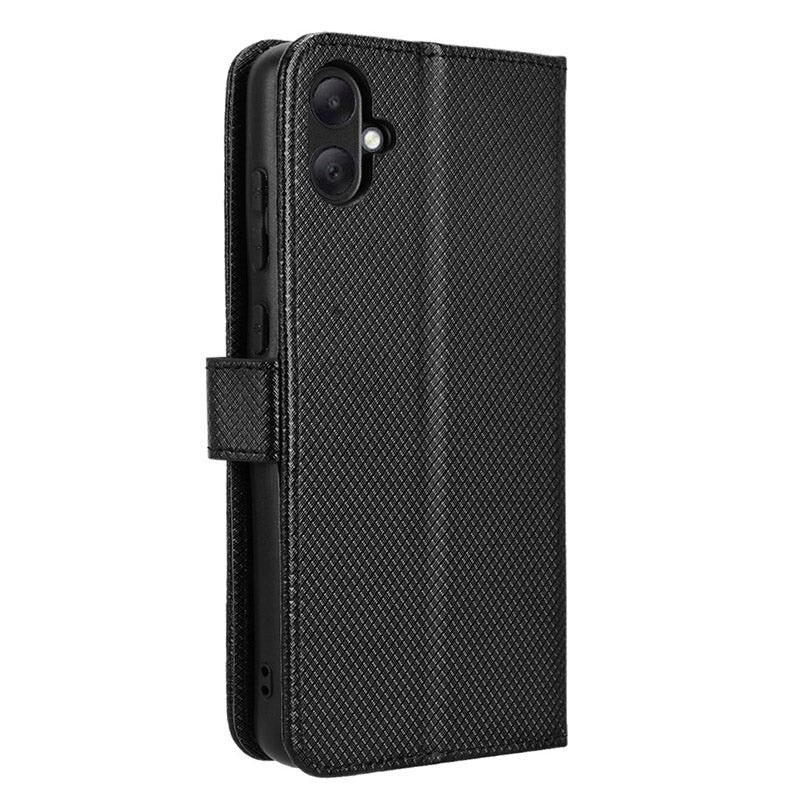 For Samsung Galaxy A05 4G Case Leather Stand Diamond Texture Protective Phone Cover