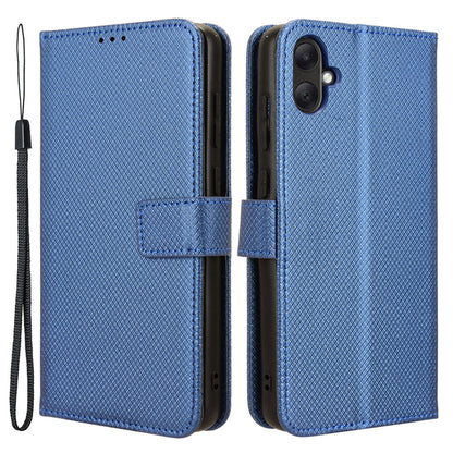 For Samsung Galaxy A05 4G Case Leather Stand Diamond Texture Protective Phone Cover