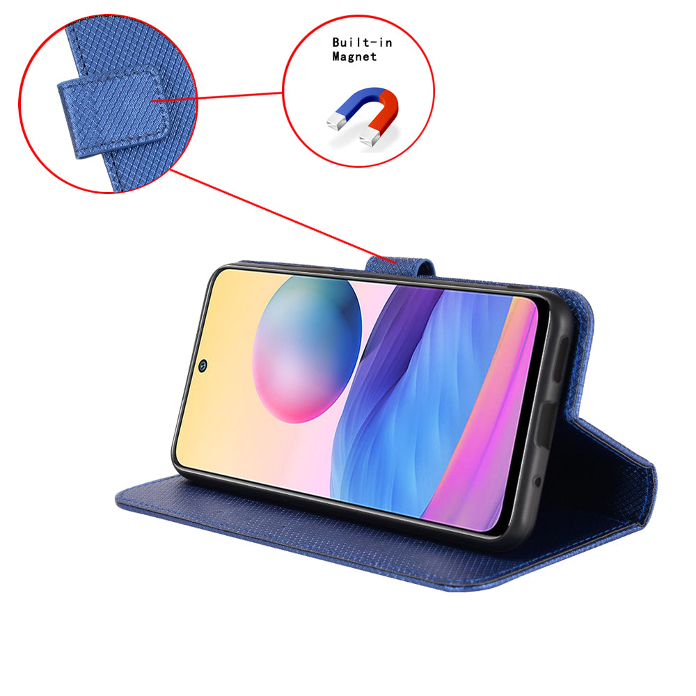 For Samsung Galaxy A05 4G Case Leather Stand Diamond Texture Protective Phone Cover