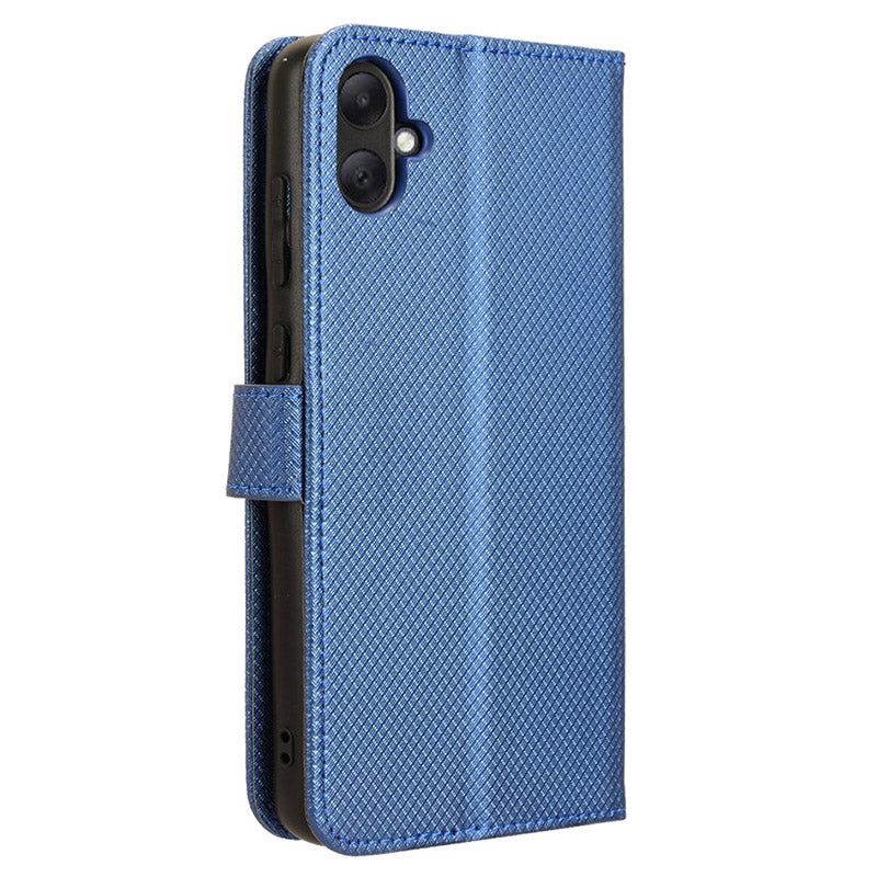 For Samsung Galaxy A05 4G Case Leather Stand Diamond Texture Protective Phone Cover