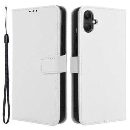 For Samsung Galaxy A05 4G Case Leather Stand Diamond Texture Protective Phone Cover