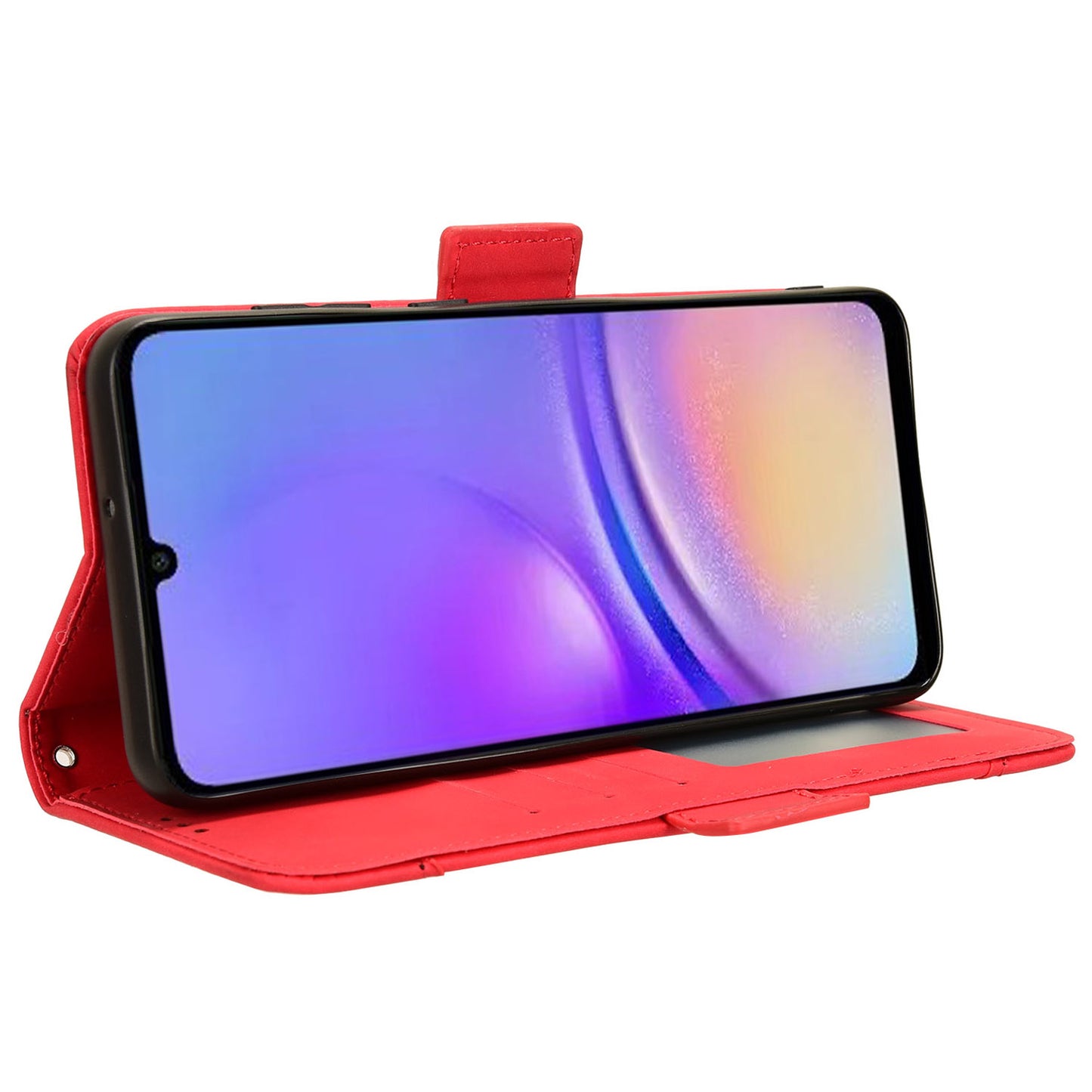 For Samsung Galaxy A05 4G Leather Case Flip Stand Phone Cover with Multiple Card Slots