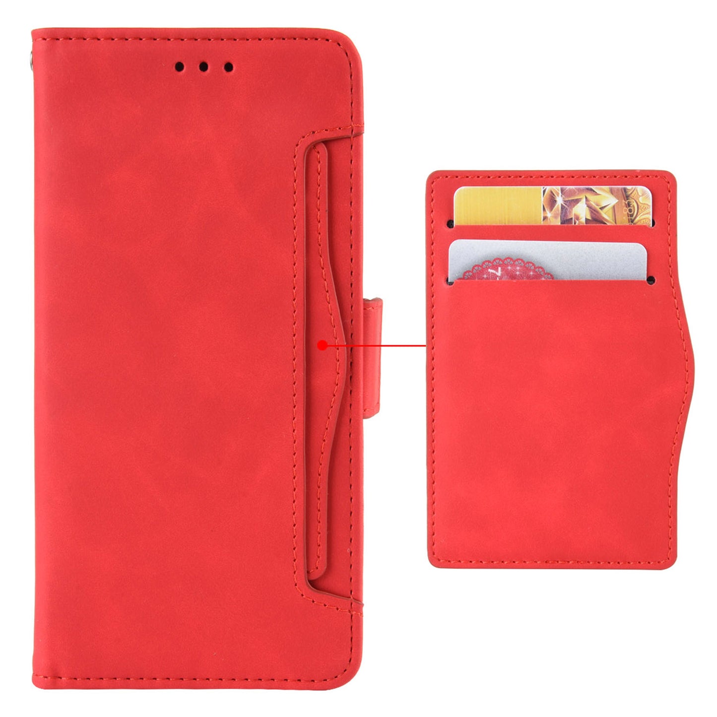 For Samsung Galaxy A05 4G Leather Case Flip Stand Phone Cover with Multiple Card Slots