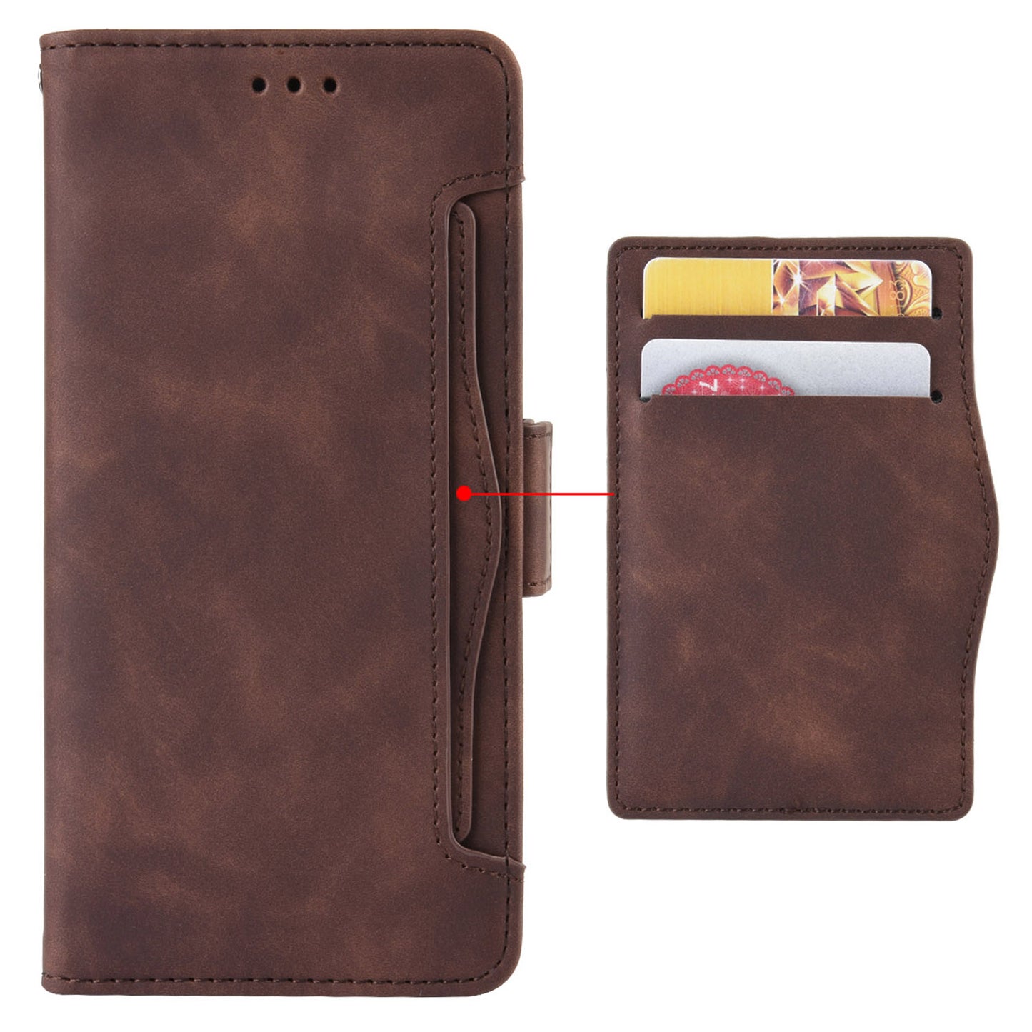 For Samsung Galaxy A05 4G Leather Case Flip Stand Phone Cover with Multiple Card Slots
