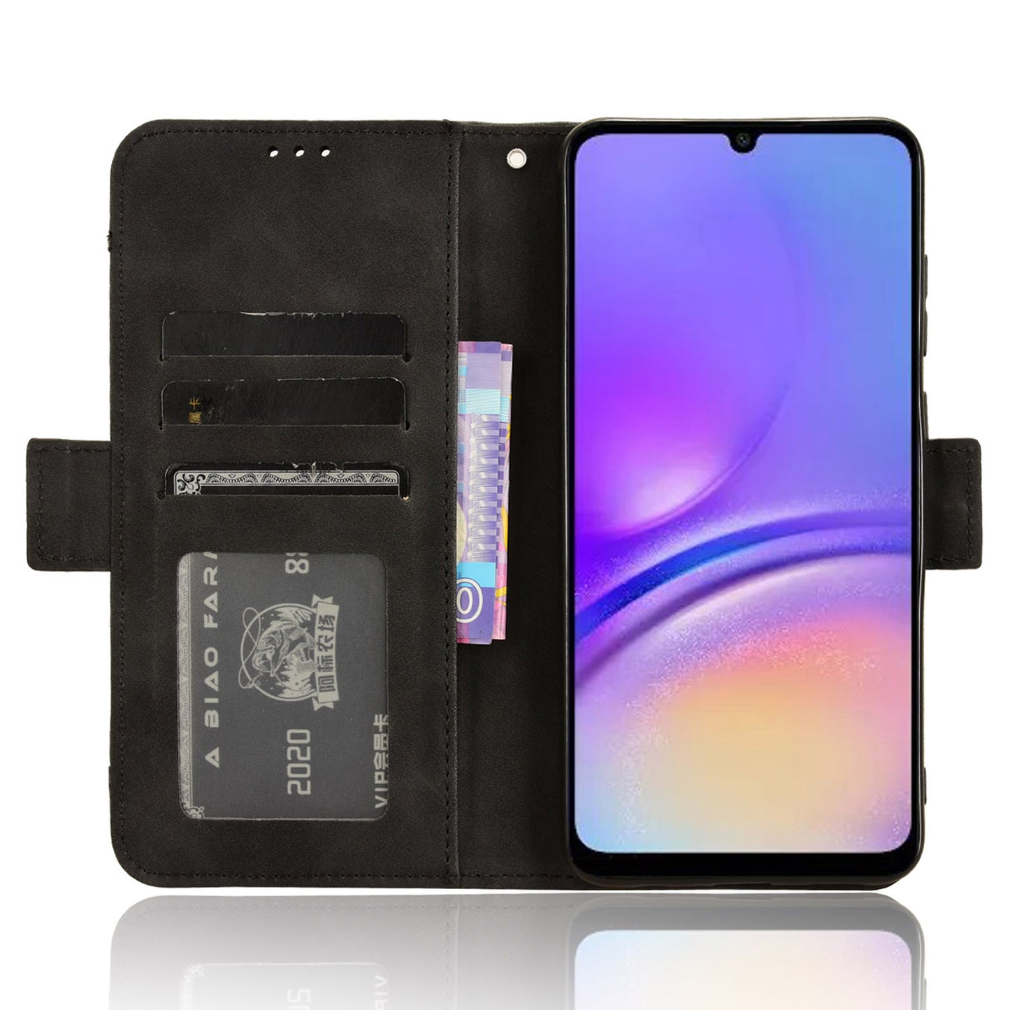 For Samsung Galaxy A05 4G Leather Case Flip Stand Phone Cover with Multiple Card Slots