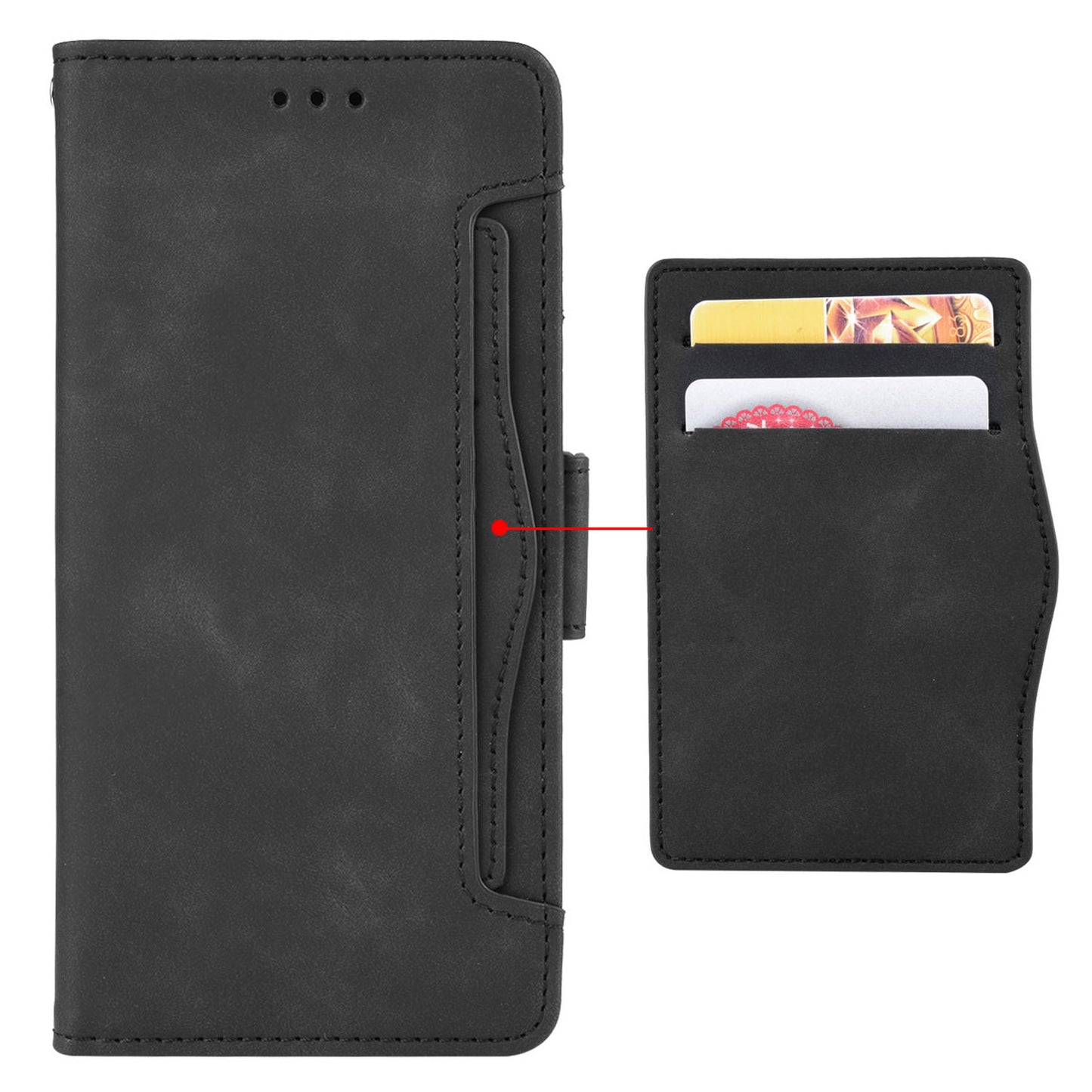 For Samsung Galaxy A05 4G Leather Case Flip Stand Phone Cover with Multiple Card Slots