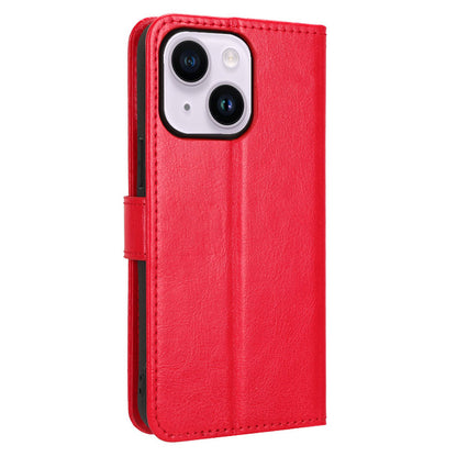 Phone Case for iPhone 15 Plus Cover Crazy Horse Texture Leather Wallet Stand Shell