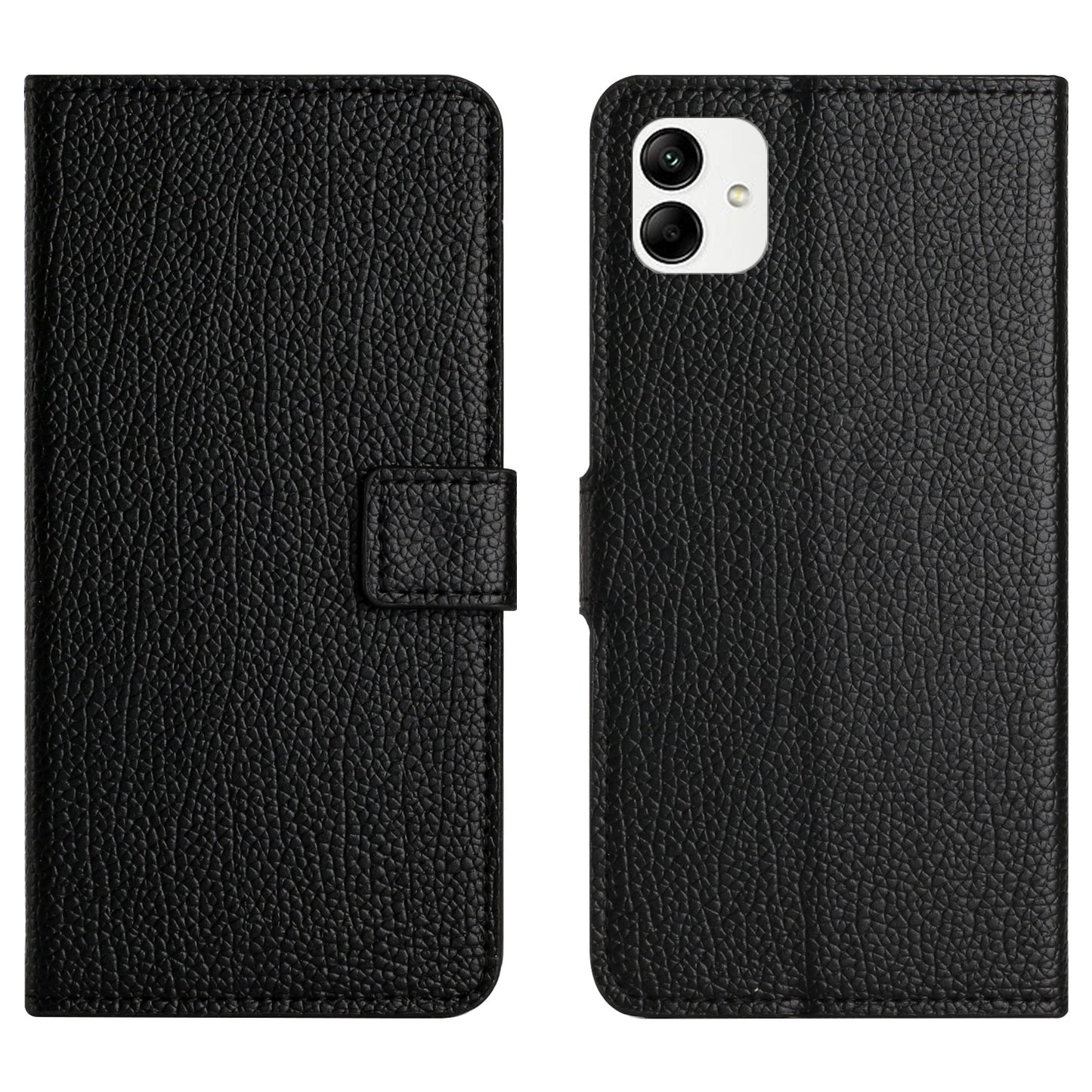For Samsung Galaxy A05 4G Cover Litchi Texture Leather Smartphone Case with Wallet