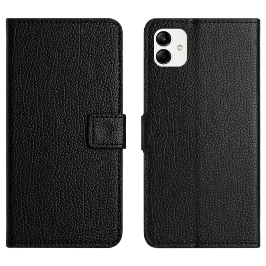 For Samsung Galaxy A05 4G Cover Litchi Texture Leather Smartphone Case with Wallet