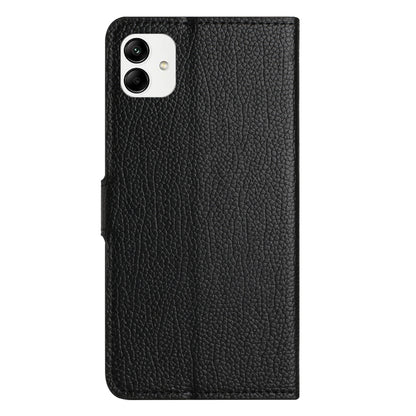 For Samsung Galaxy A05 4G Cover Litchi Texture Leather Smartphone Case with Wallet