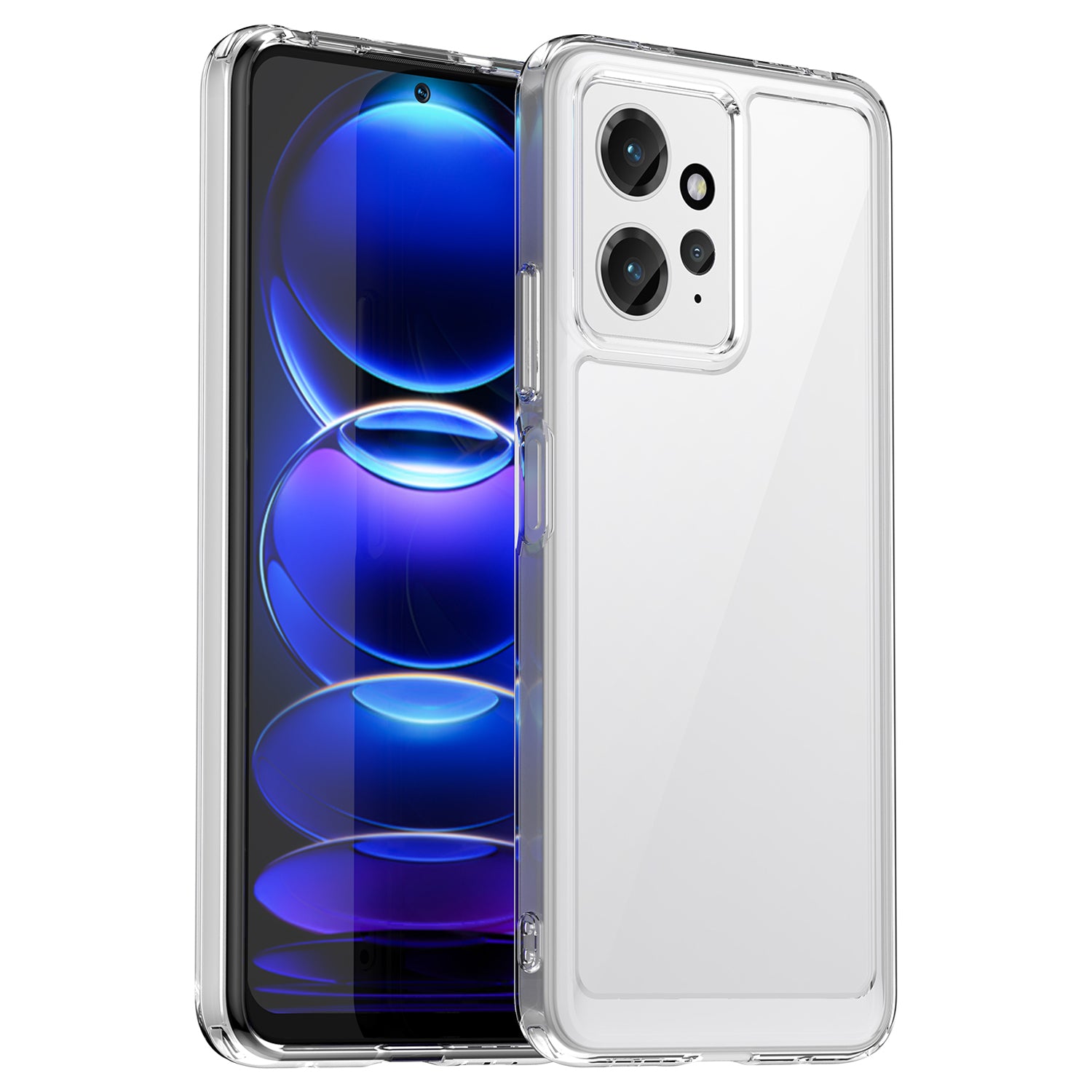 For Xiaomi Redmi Note 12 4G Clear Case TPU+Acrylic Anti-drop Phone Cover (Big Rear Lens Hole)