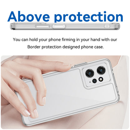 For Xiaomi Redmi Note 12 4G Clear Case TPU+Acrylic Anti-drop Phone Cover (Big Rear Lens Hole)