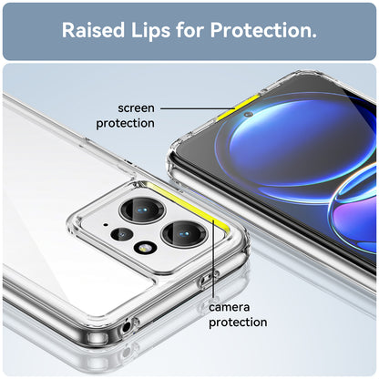For Xiaomi Redmi Note 12 4G Clear Case TPU+Acrylic Anti-drop Phone Cover (Big Rear Lens Hole)