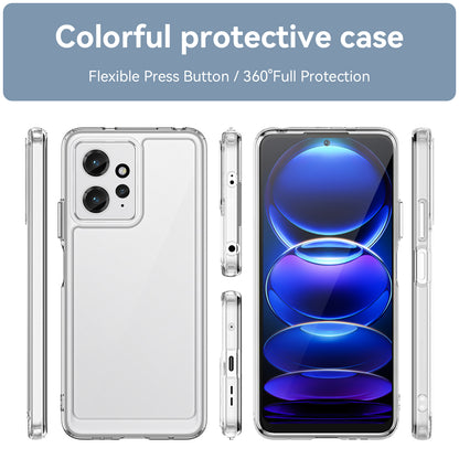 For Xiaomi Redmi Note 12 4G Clear Case TPU+Acrylic Anti-drop Phone Cover (Big Rear Lens Hole)