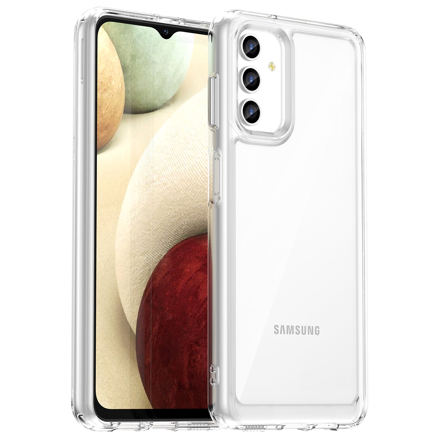 For Samsung Galaxy A13 5G Case Anti-drop Transparent TPU+Acrylic Phone Cover (Big Rear Lens Hole)