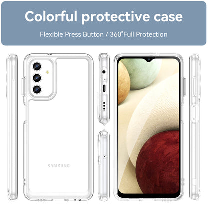 For Samsung Galaxy A13 5G Case Anti-drop Transparent TPU+Acrylic Phone Cover (Big Rear Lens Hole)