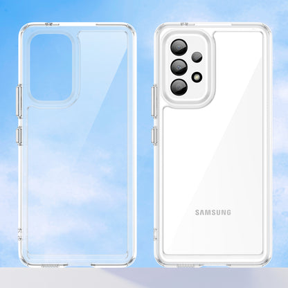 For Samsung Galaxy A53 5G Case TPU+Acrylic Transparent Phone Cover (Big Rear Lens Hole)