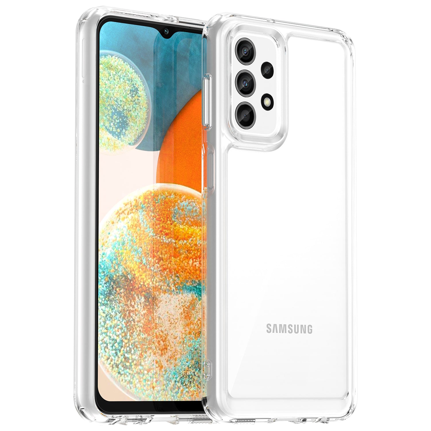 For Samsung Galaxy A23 4G / A23 5G (Global Version) Case Anti-scratch Clear Phone Cover (Big Rear Lens Hole)