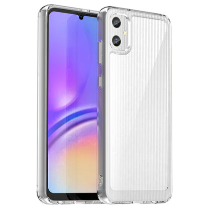 For Samsung Galaxy A05 4G Clear Phone Case Electroplating Buttons Phone Cover (Big Rear Lens Hole)