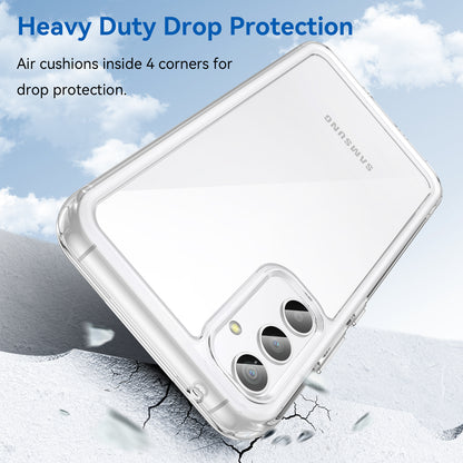 For Samsung Galaxy A34 5G Clear Case Drop-proof Four Corner Phone Cover (Big Rear Lens Hole)