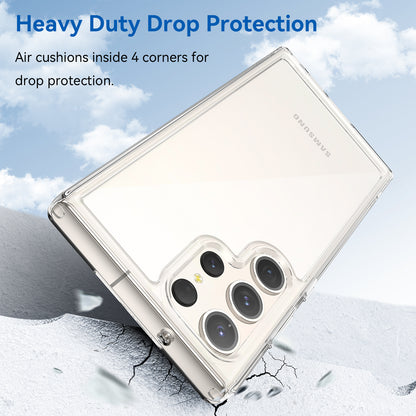 For Samsung Galaxy S23 Ultra Phone Case High Transparency TPU+Acrylic Cover (Big Rear Lens Hole)