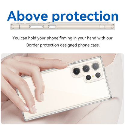 For Samsung Galaxy S23 Ultra Phone Case High Transparency TPU+Acrylic Cover (Big Rear Lens Hole)