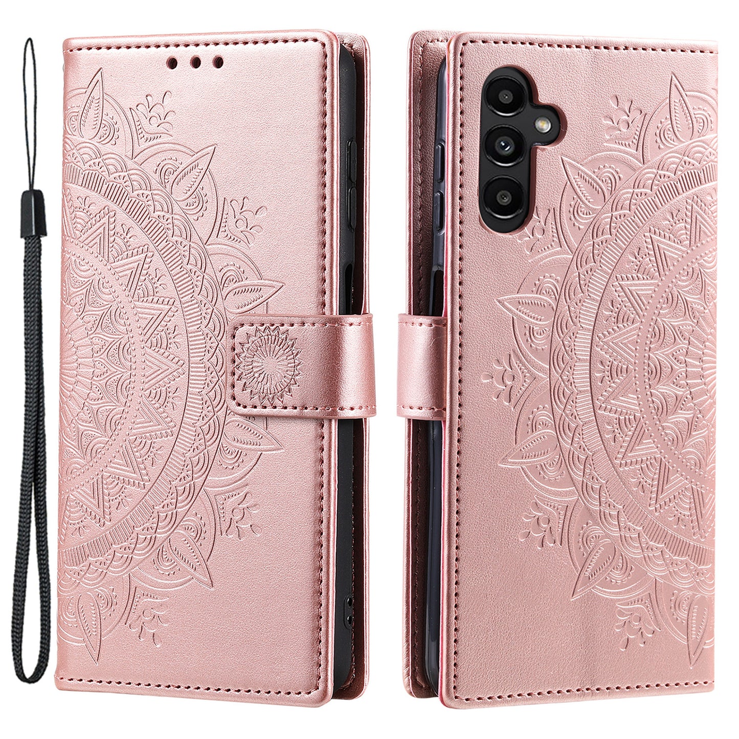 For Samsung Galaxy A05s 4G Case Leather Wallet Mandala Flower Imprint Phone Cover