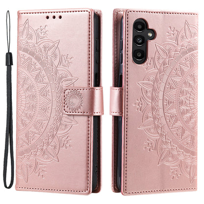 For Samsung Galaxy A05s 4G Case Leather Wallet Mandala Flower Imprint Phone Cover
