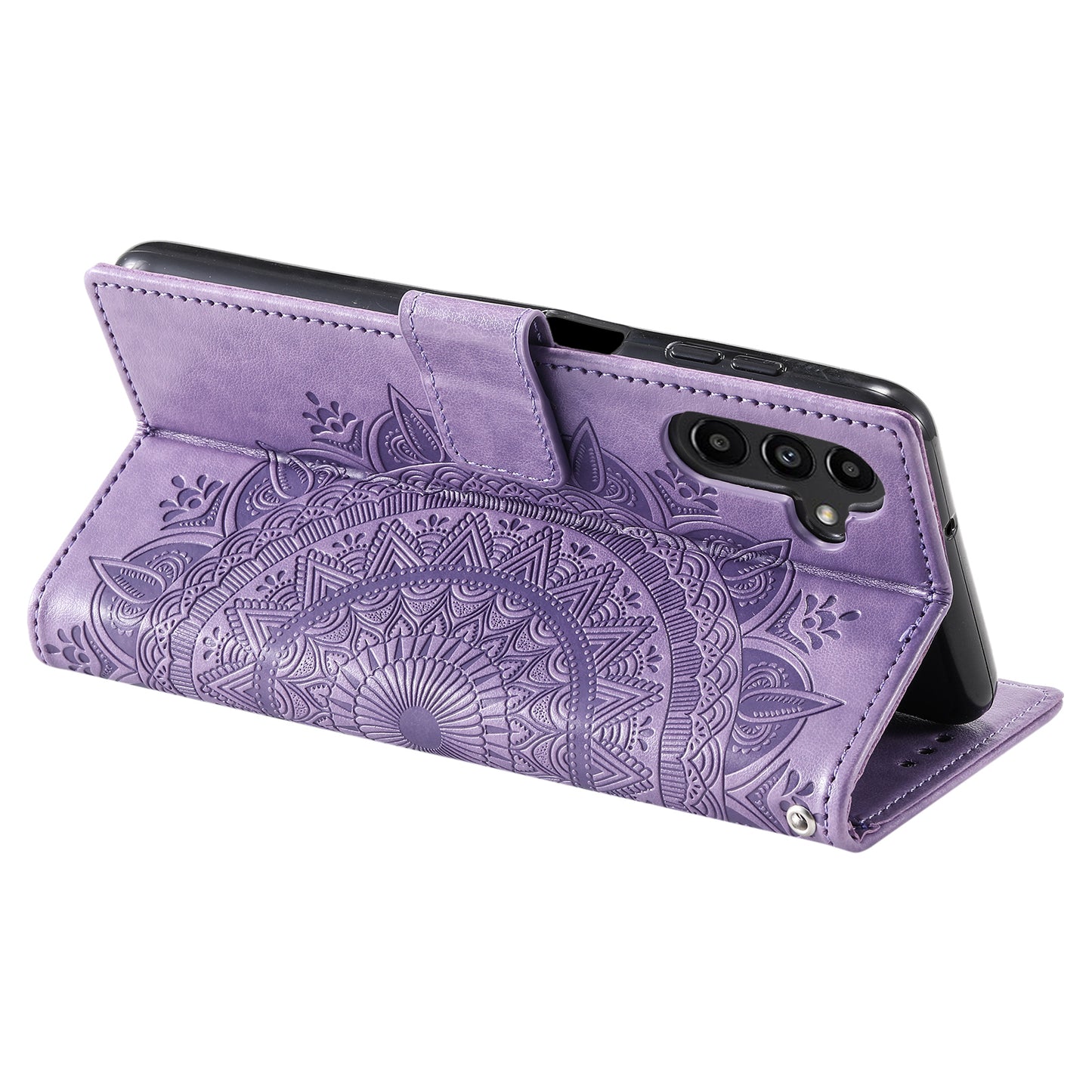 For Samsung Galaxy A05s 4G Case Leather Wallet Mandala Flower Imprint Phone Cover