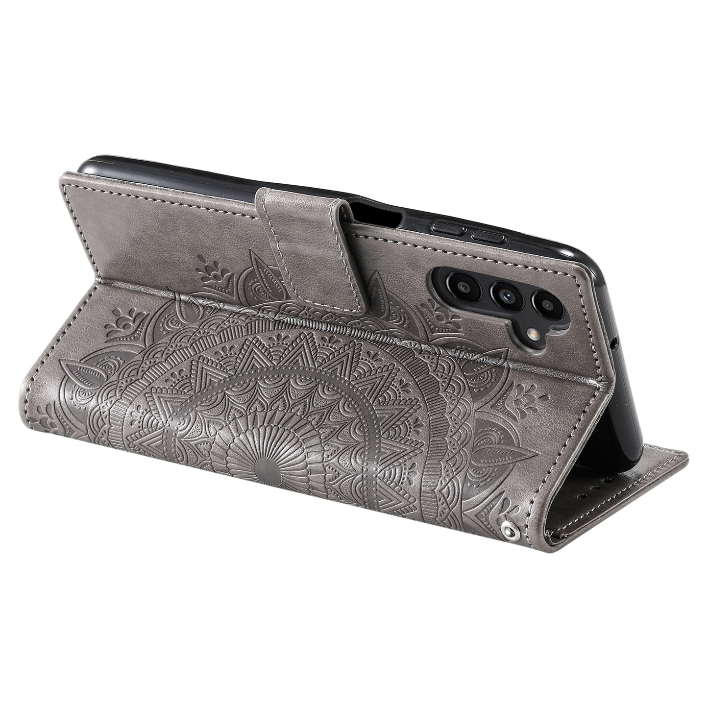 For Samsung Galaxy A05s 4G Case Leather Wallet Mandala Flower Imprint Phone Cover