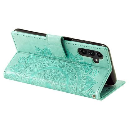 For Samsung Galaxy A05s 4G Case Leather Wallet Mandala Flower Imprint Phone Cover