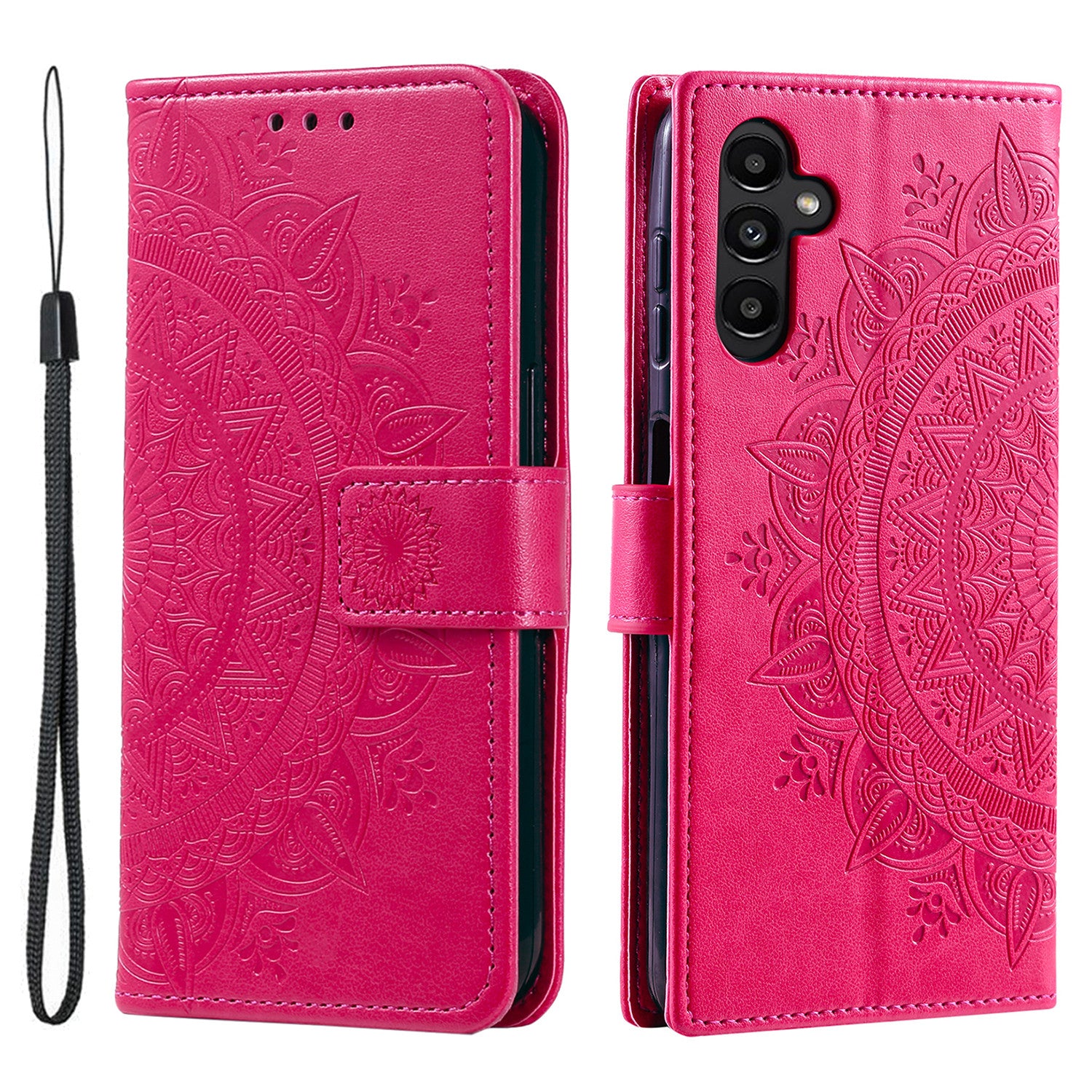 For Samsung Galaxy A05s 4G Case Leather Wallet Mandala Flower Imprint Phone Cover