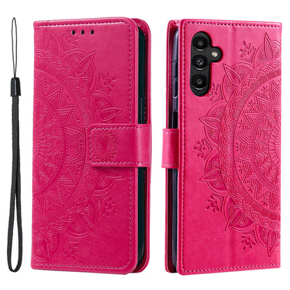 For Samsung Galaxy A05s 4G Case Leather Wallet Mandala Flower Imprint Phone Cover