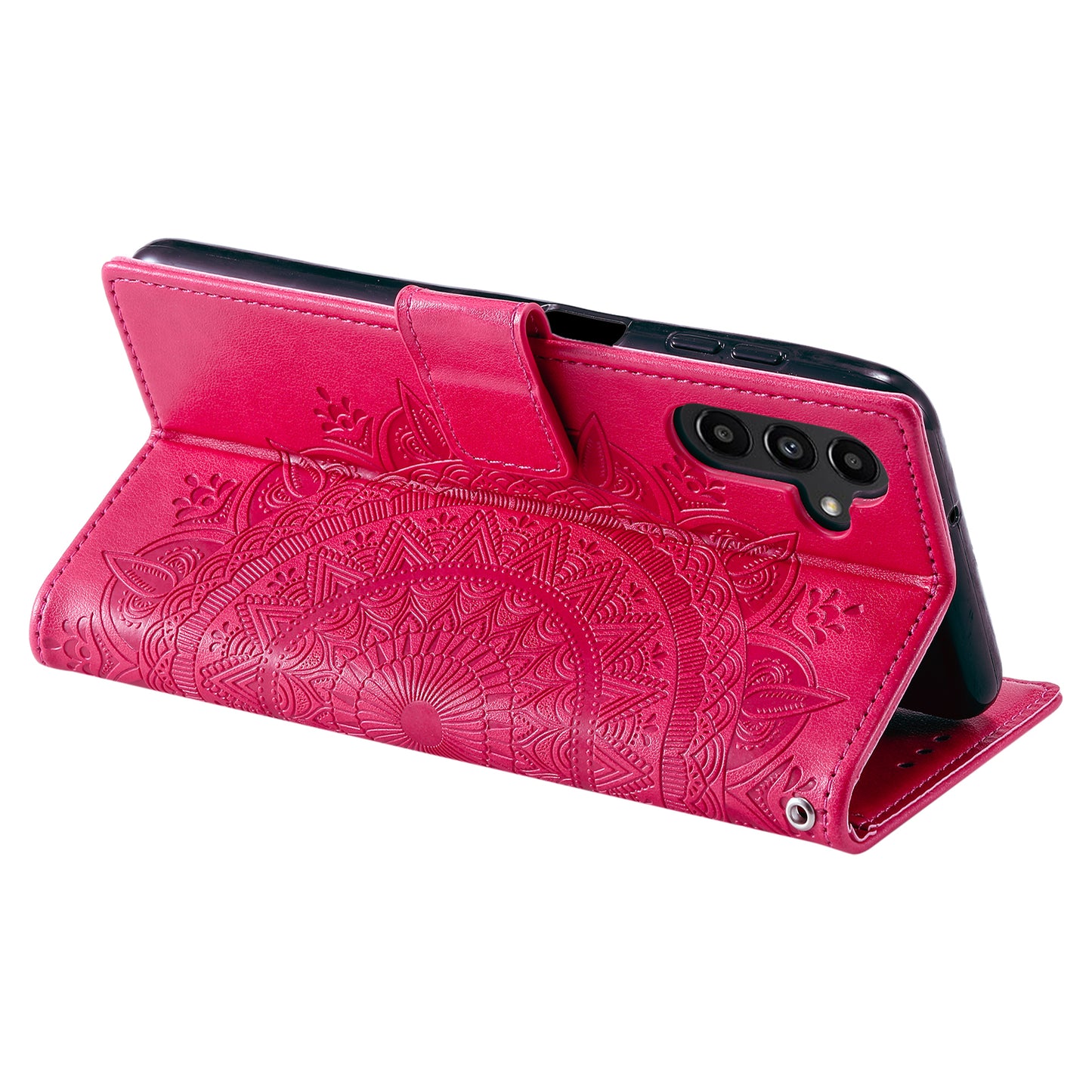 For Samsung Galaxy A05s 4G Case Leather Wallet Mandala Flower Imprint Phone Cover