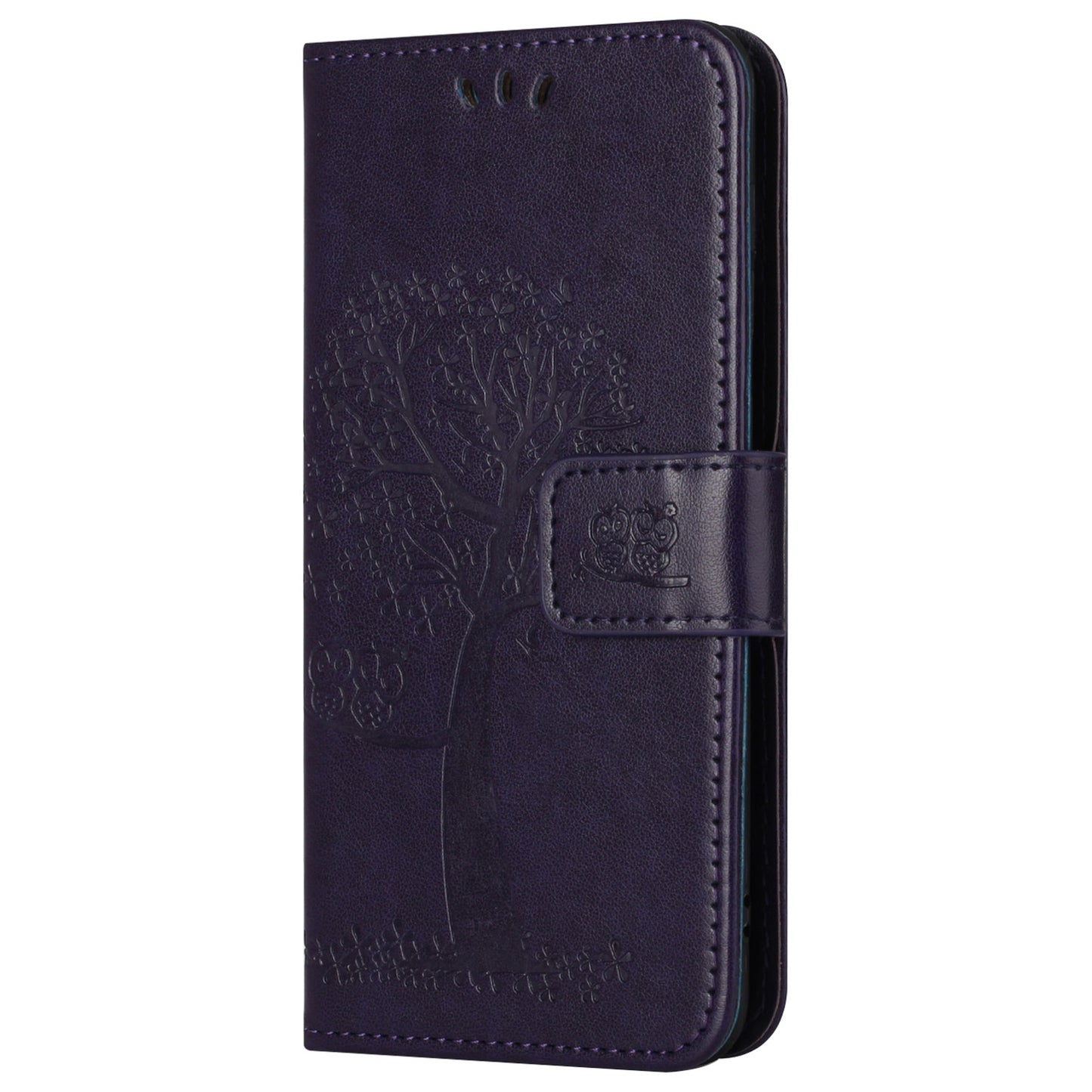 For Motorola Moto G54 5G Cover Owl Tree Imprinted PU Leather Wallet Phone Case