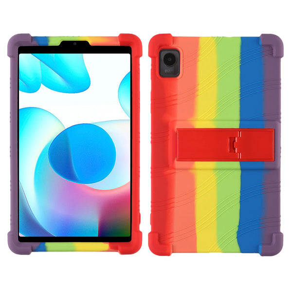 Protective Cover for Realme Pad Mini 8.7-inch with PC Kickstand, Scratch Resistant Soft Silicone Tablet Case