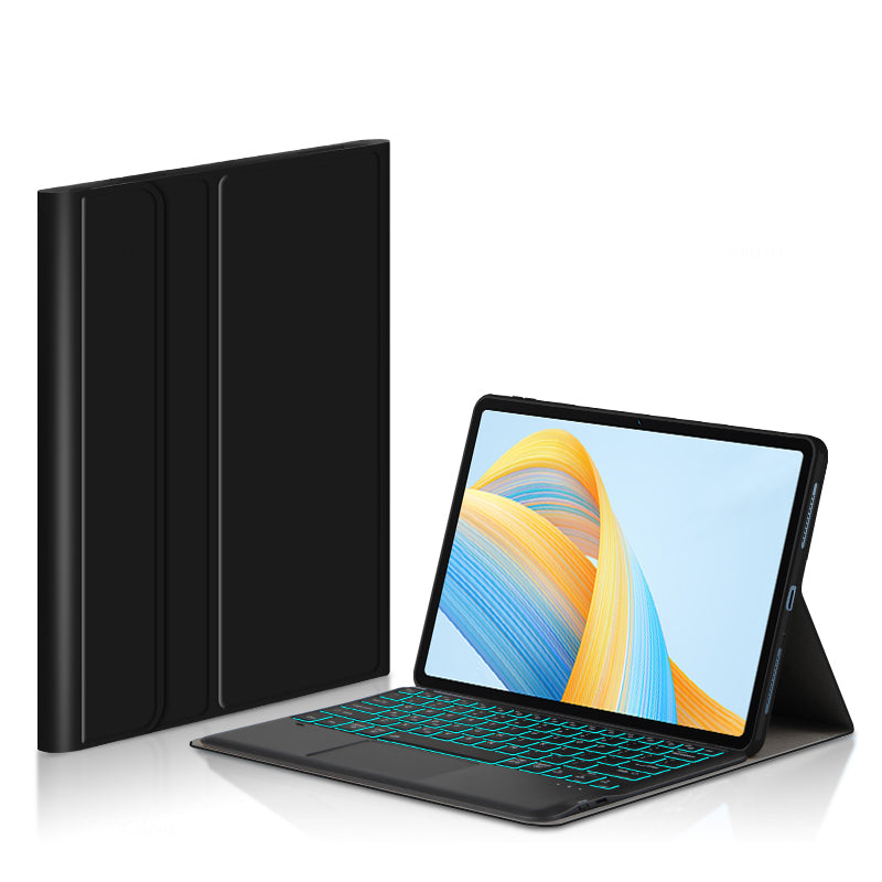 For Honor Pad V8 Pro PU Leather Tablet Protective Case Folio Stand Cover with Detachable Bluetooth Backlit Keyboard