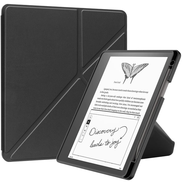 For Amazon Kindle Scribe Origami Stand PU Leather+TPU E-book Reader Case Shockproof E-Reader Cover with Auto Wake / Sleep
