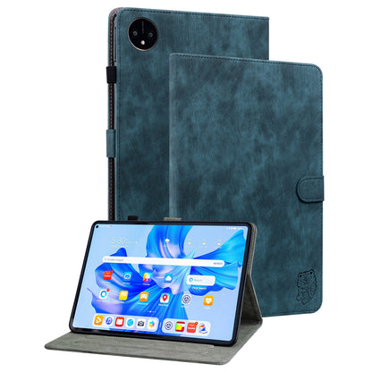 For Huawei MatePad Pro 11 (2022) PU Leather Stand Case Imprinted Cute Tiger Pattern Anti-drop Flip Tablet Cover with Card Holder