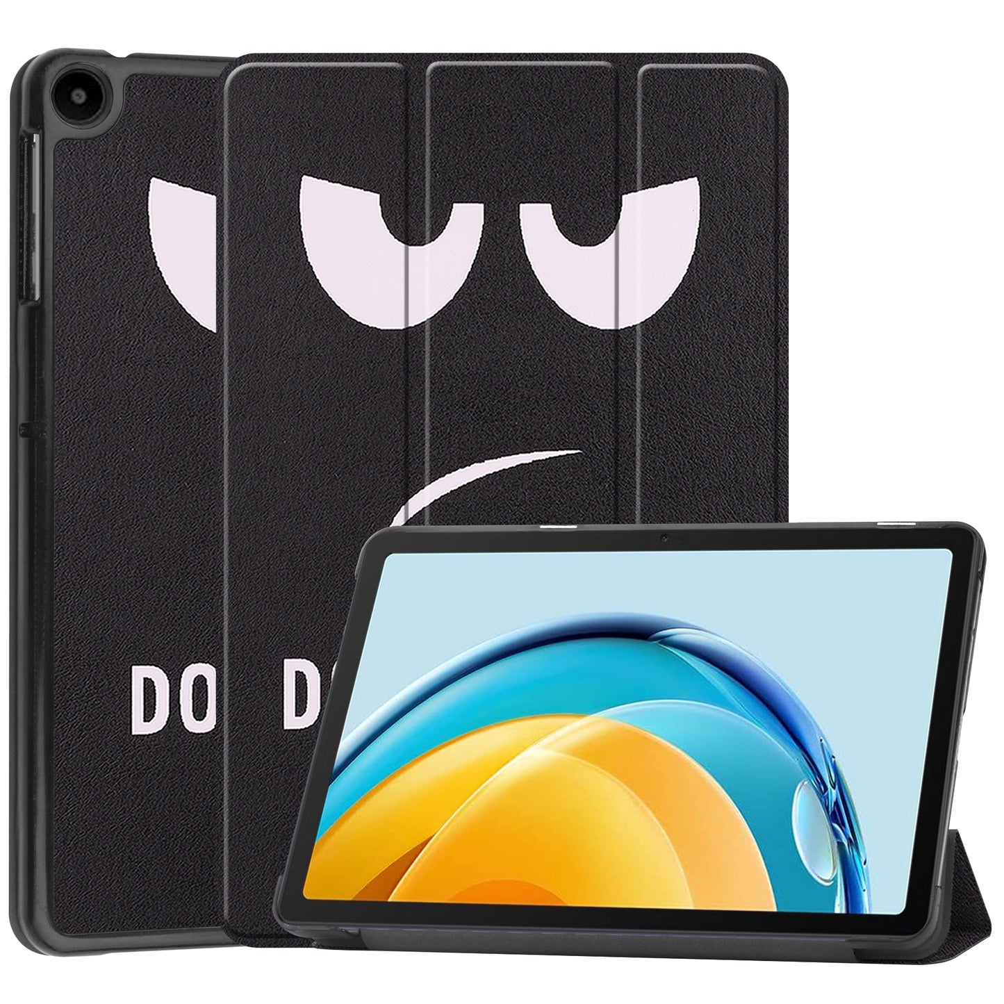 For Huawei MatePad SE 10.4-inch Trifold Stand Auto Sleep / Wake Tablet Cover Pattern Printing PU Leather Folio Anti-scratch Tablet Case