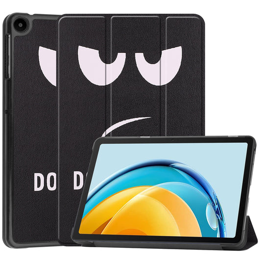 For Huawei MatePad SE 10.4-inch Trifold Stand Auto Sleep / Wake Tablet Cover Pattern Printing PU Leather Folio Anti-scratch Tablet Case