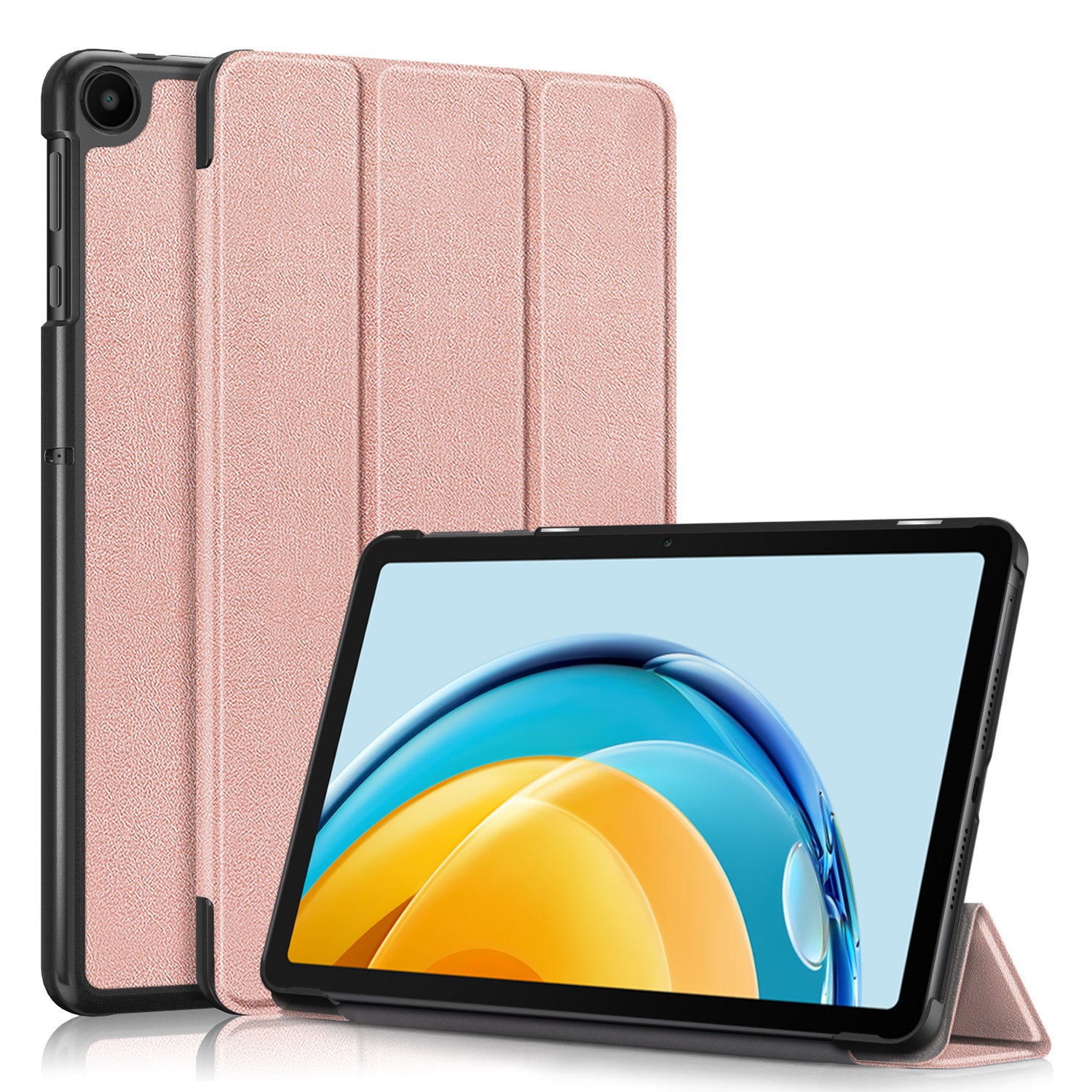 For Huawei MatePad SE 10.4-inch PU Leather Tablet Case Tri-fold Stand Anti-drop Tablet Cover