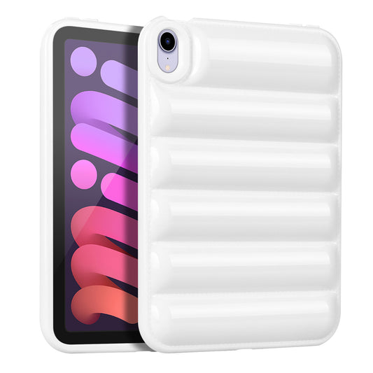 For iPad mini (2021) Candy Color Down Jacket Shockproof Back Case Soft TPU Tablet Cover