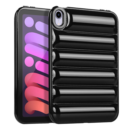 For iPad mini (2021) Candy Color Down Jacket Shockproof Back Case Soft TPU Tablet Cover