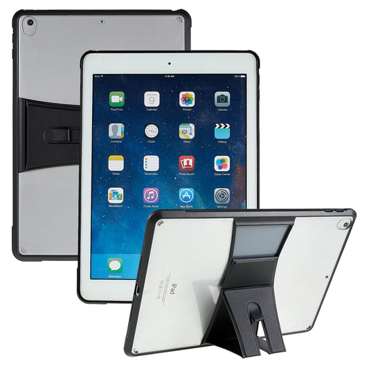 For iPad 9.7-inch (2017) / (2018) / Air (2013) / Air 2 / Pro 9.7 inch (2016) Tablet Case Leather Kickstand TPU + Acrylic Clear Tablet Cover