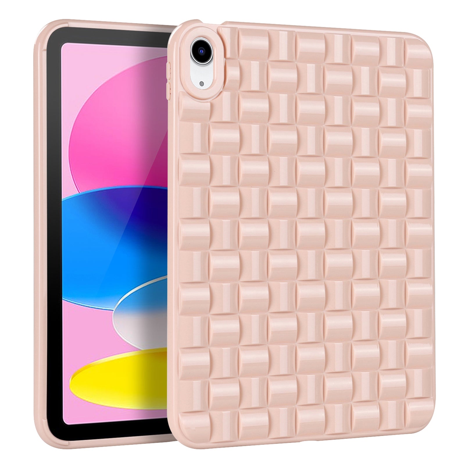 For iPad 10.9 (2022) Ice Cube Design Flexible TPU Tablet Case Anti-drop Back Cover