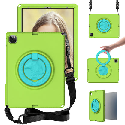 For iPad Pro 12.9 (2022) / (2021) / (2020) / (2018) Hard EVA Case with Shoulder Strap, Screen Film, Tablet Cover