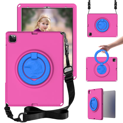 For iPad Pro 12.9 (2022) / (2021) / (2020) / (2018) Hard EVA Case with Shoulder Strap, Screen Film, Tablet Cover